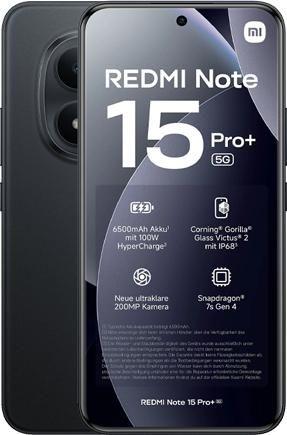 Smartphone XIAOMI Redmi Note 15 Pro+ 5G (8GB/256GB - Preto)