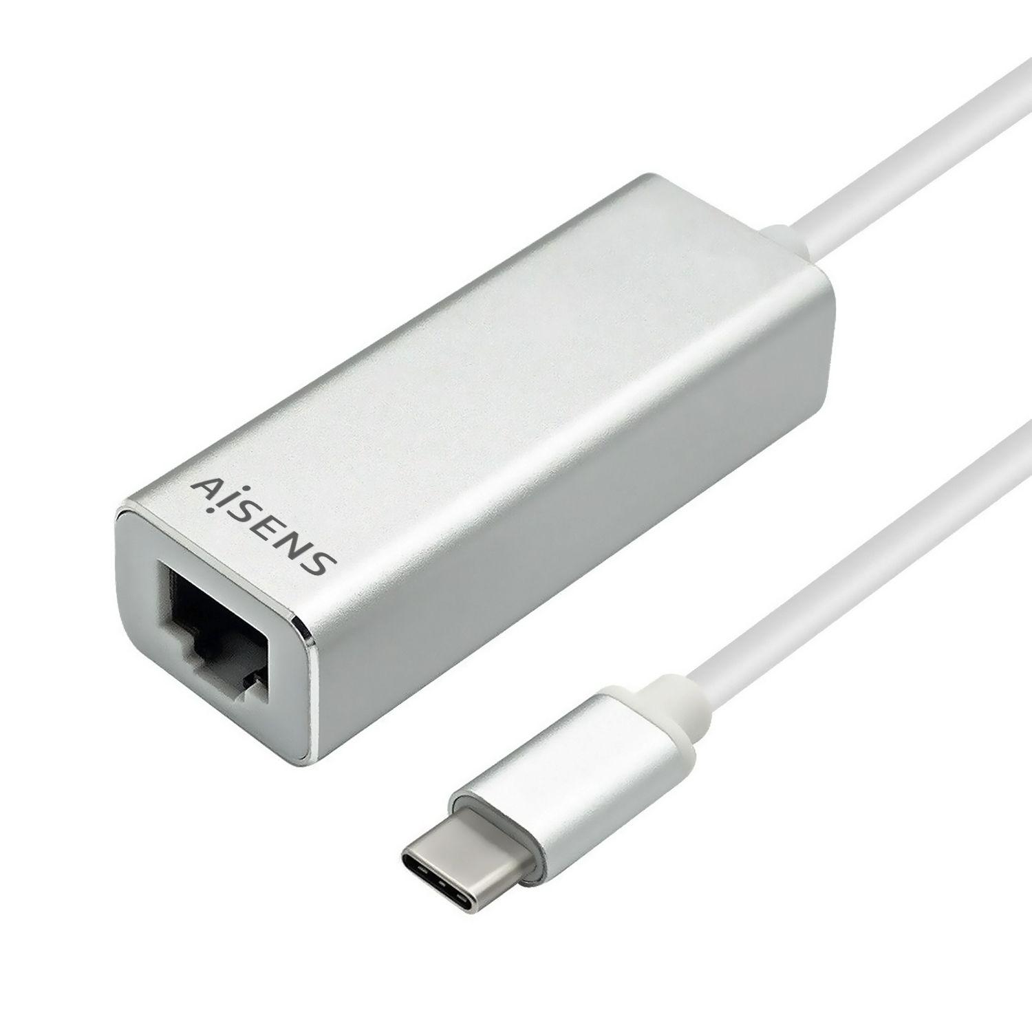 Adaptador de Rede AISENS A109-0341 (0,15 m - Macho - Fêmea - Prateado)