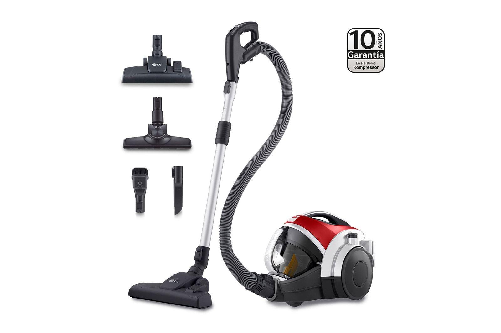 Aspirador Cilíndrico LG VK8506NHAG (Altura 45 cm - 1,2 l - Sem bolsa - Alumínio e Vermelho), miniatura 3