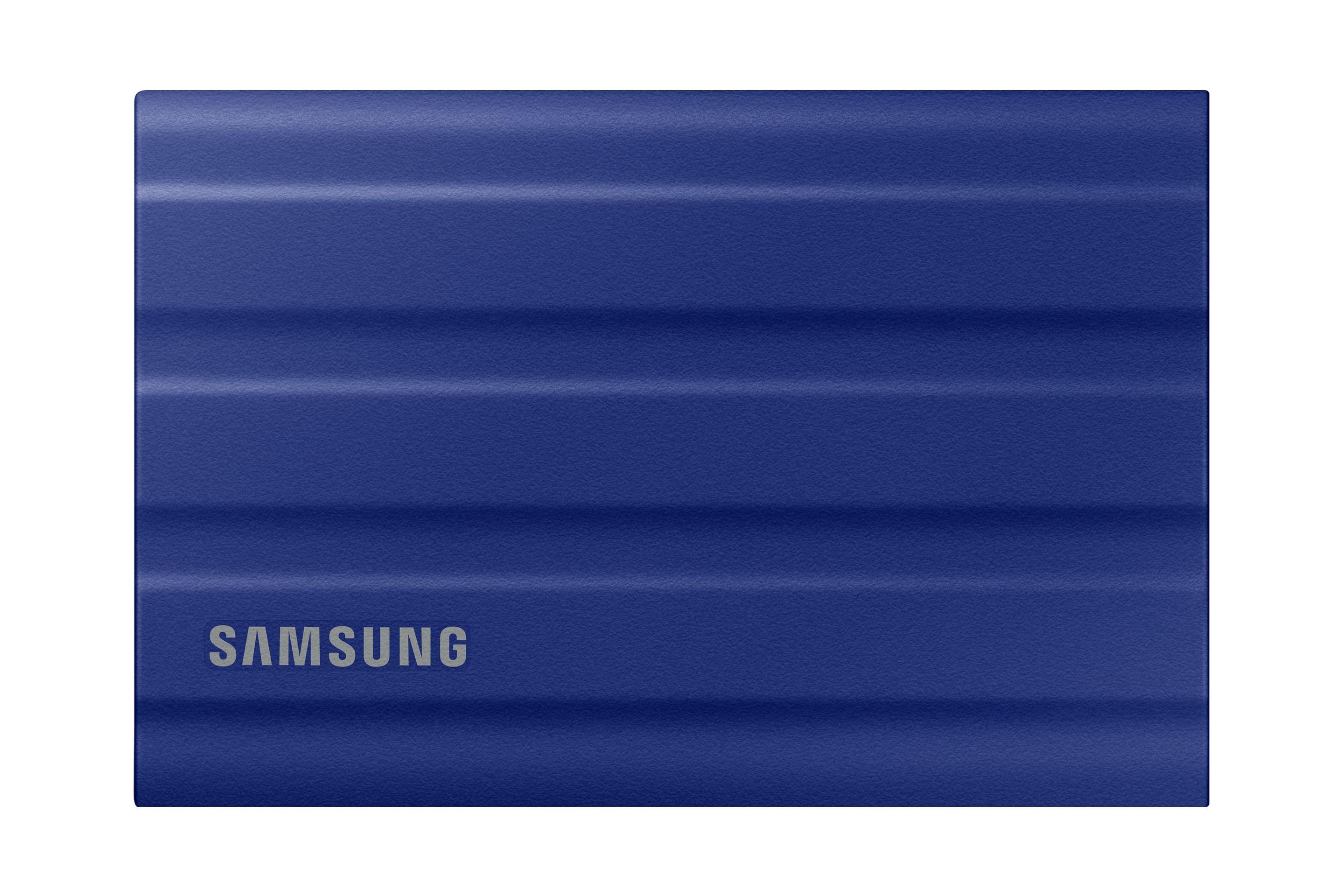 SSD Externo SAMSUNG T7 Shield (2 TB - USB 3.2 Gen 2 - USB Tipo C - Azul)