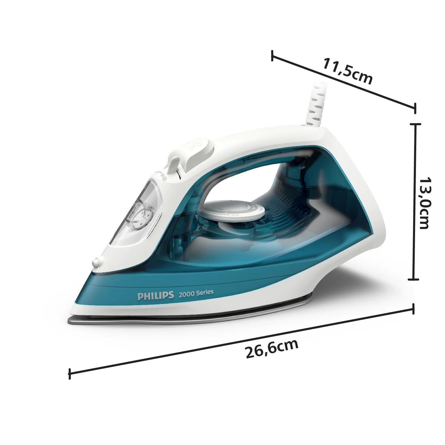 Ferro de Engomar PHILIPS DST2010/20 (2000 W - 0,25 l - Base antiaderente - Azul) — miniatura 6