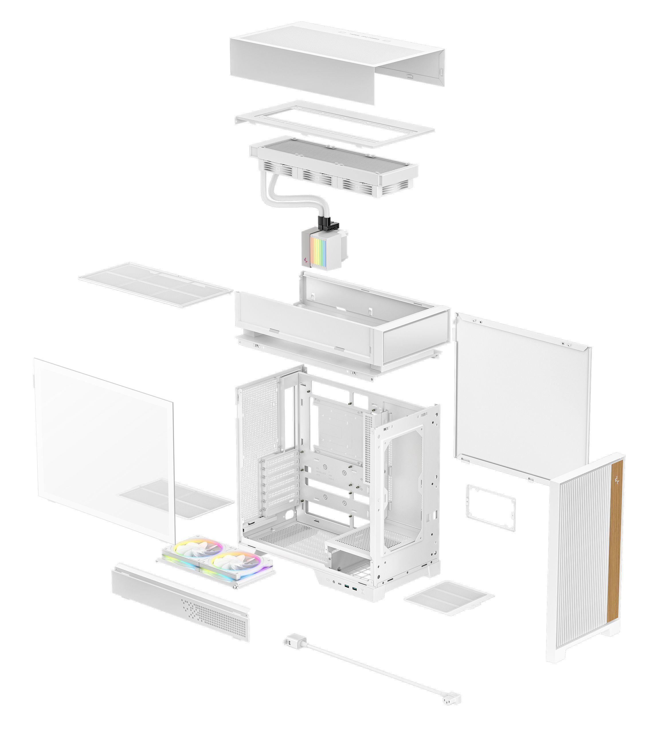Caixa PC DEEPCOOL CL6600 WH (ATX, micro ATX, Mini-ITX - ATX, PS2, SFX, SFX-L - Midi Tower - Branco) — miniatura 12