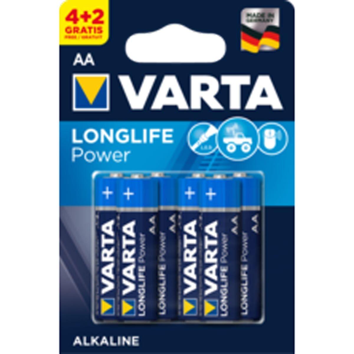 Pilhas Alcalinas VARTA 490621436 (AA LR6 - 4+2 unidades)