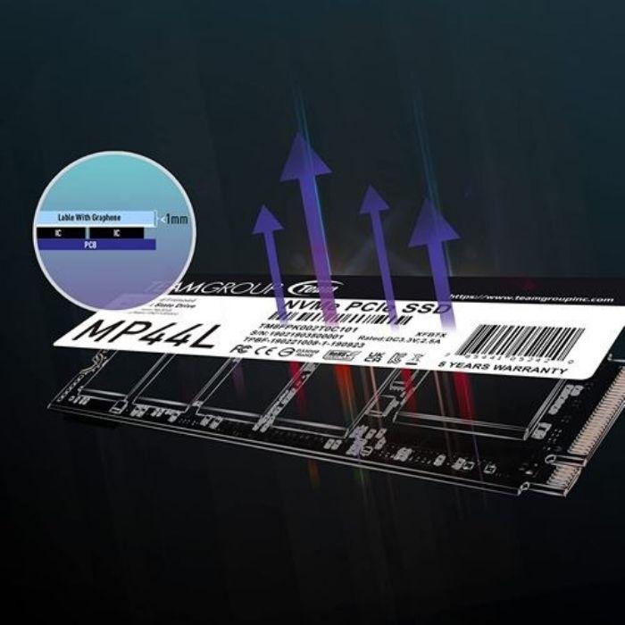 SSD TEAM GROUP MP44L (500 GB - M.2 2280 - NVMe PCIe Gen4 x4) — miniatura 3