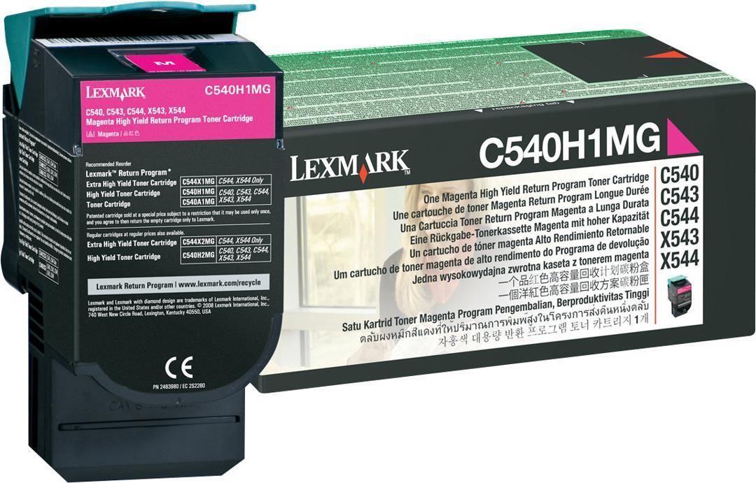 Toner LEXMARK C540H1MG (2.000 páginas - Lexmark C54x/X54x - Magenta)