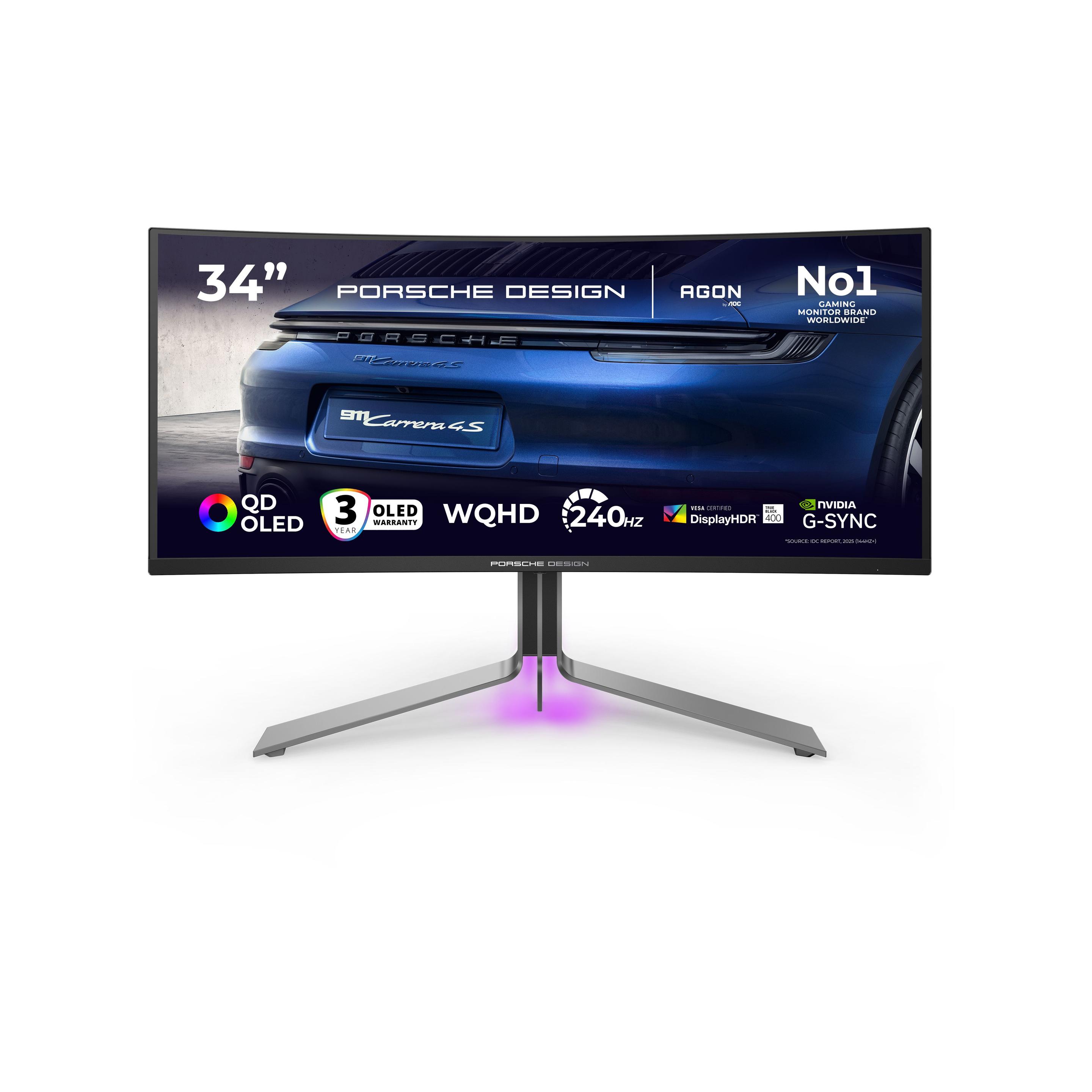 Monitor AOC AGON PRO PD34 (34" - OLED - 240 Hz - Preto)