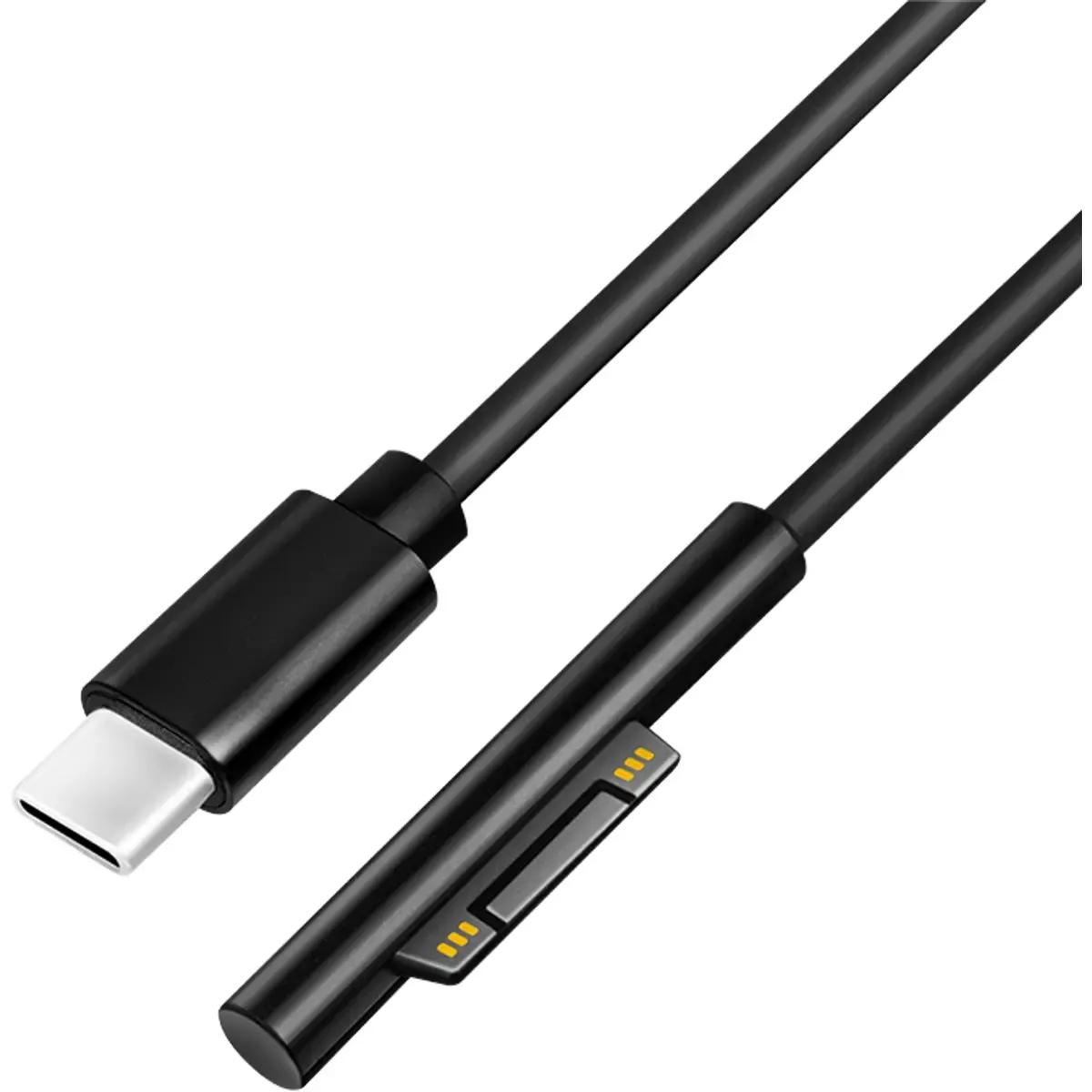 Cabo USB-C para Microsoft Surface LOGILINK PA0342 (1,8 m - USB-C - Microsoft Surface - Preto)
