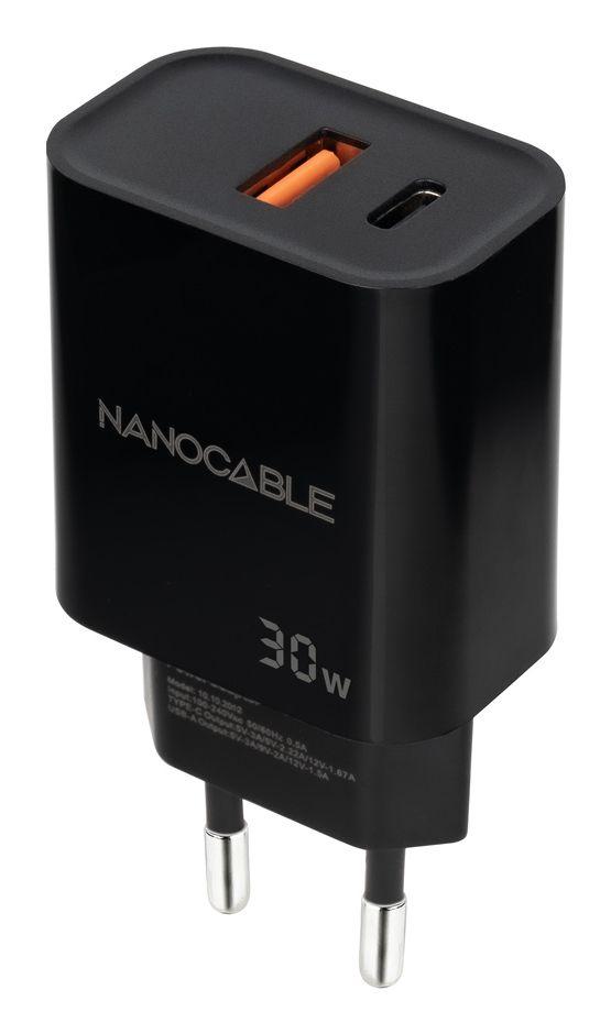 Carregador de Parede NANOCABLE 10.10.2012 (Universal - Tipo C - Preto)