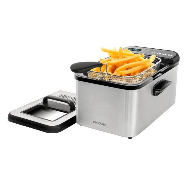 Fritadeira Independente CECOTEC Cleanfry Luxury 3000 (2400 W - 190 °C - Toque - Inox)