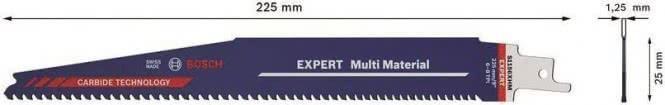 Lâmina de Serra Sabre BOSCH Expert Multi Material S 1156 XHM (Aço de alto carbono)