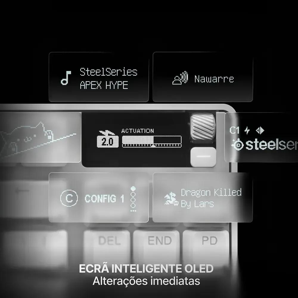 Teclado STEELSERIES Apex Pro TKL Gen 3 (Inglês - Magnetic-mechanical key switch - 80 - Branco) — miniatura 5
