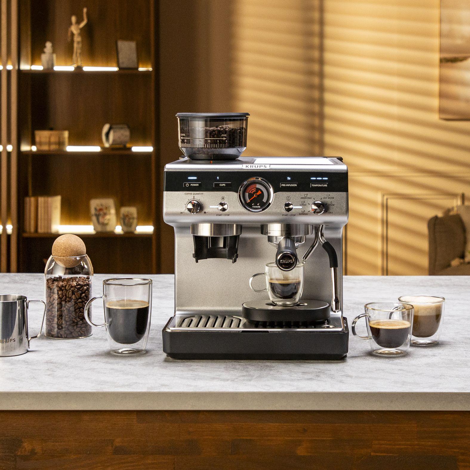 Máquina de Café Expresso Semiautomática KRUPS Precision XP801T10 (Café moído - 3 l - Botões, rotativo - Preto e Aço Inoxidável), miniatura 5