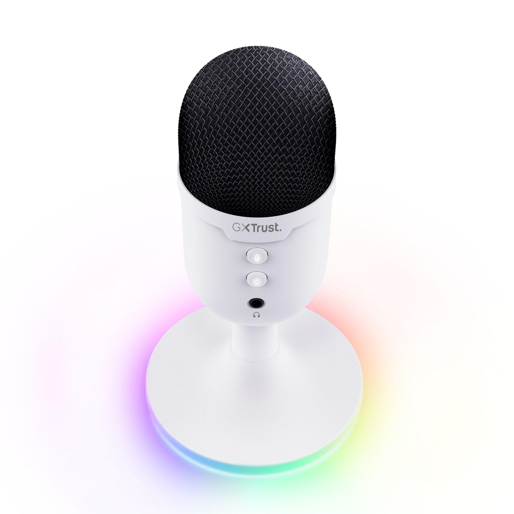 Microfone de Mesa TRUST GXT 234W Yunix (Microfone de mesa - Com fios - USB/3.5 mm - Branco) — miniatura 4
