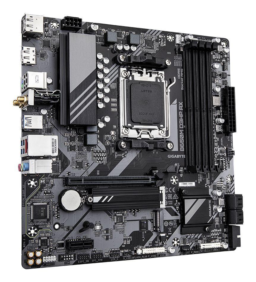 Motherboard GIGABYTE B650M D3HP AX (AM5 - micro ATX - DDR5-SDRAM - Castanho) — miniatura 3