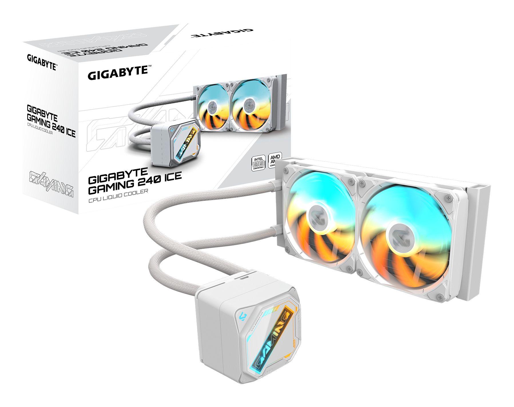 Refrigeração Líquida AIO GIGABYTE GAMING 240 ICE (300 W - 12 cm - 2200 RPM - Branco)