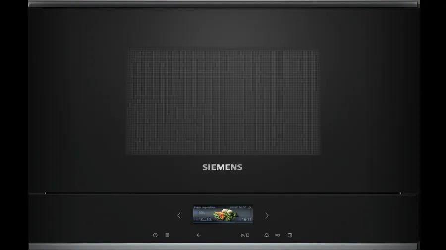 Micro-ondas Encastre SIEMENS iQ700 BF722L1B1 (Altura 38,2 cm - Preto)