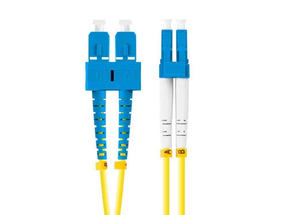 Cabo de Fibra Ótica LANBERG FO-SULU-SD11-0020-YE (SC/UPC-LC/UPC - 2 m - G.657.A1 - Amarelo)