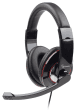 Headset GEMBIRD MHS-U-001 (Binaural - Com fios - Circum-aural - Preto/Vermelho)
