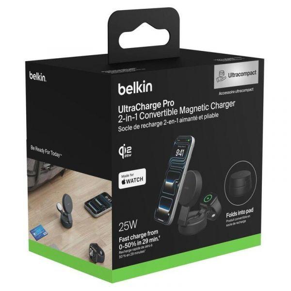 Estação de Carregamento Sem Fios BELKIN WIZ043KQCH (USB-C para USB-C - Smartphone, Smartwatch - Cinzento Carvão)