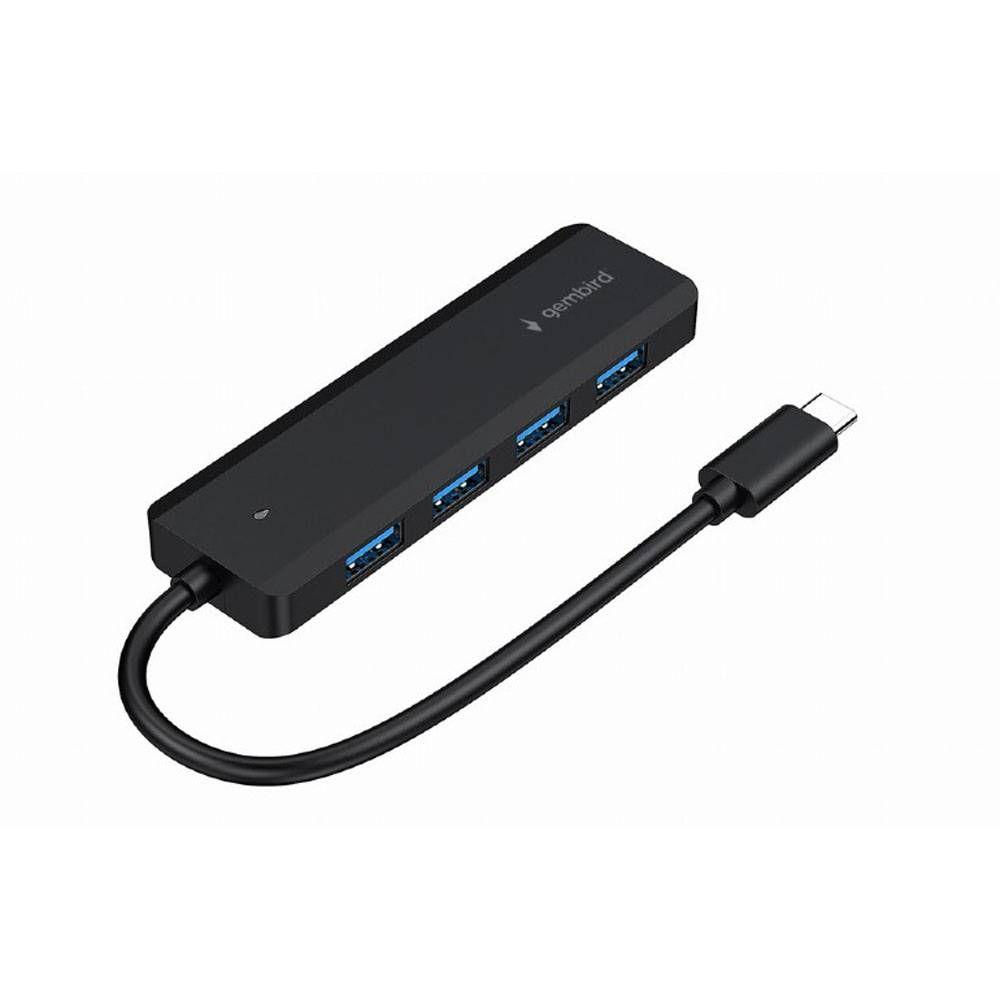 Hub USB-C GEMBIRD UHB-CM-U3P4P-01 (0,15 m - Preto), miniatura 2
