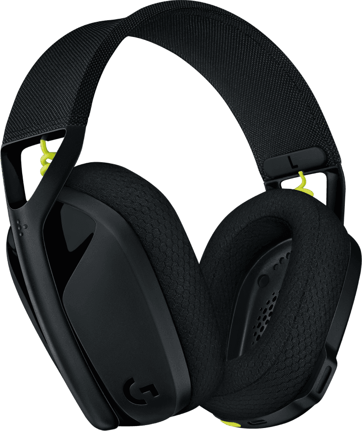 Headset Gaming LOGITECH G435 (Binaural - Sem fios - Circum-aural - Preto e Amarelo Néon)