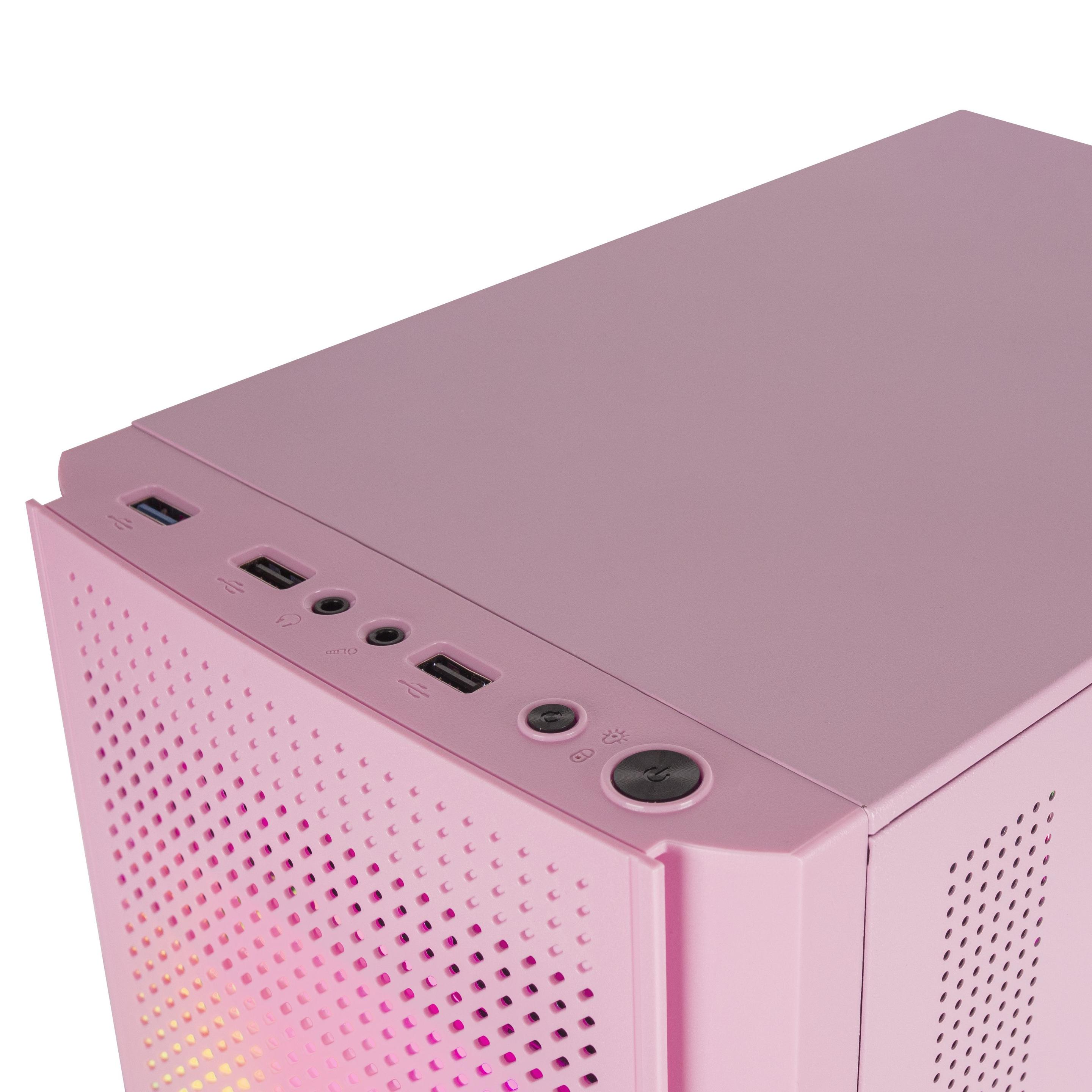 Caixa PC MARS GAMING MC300P (micro ATX, Mini-ITX - Mini Tower - Micro-ATX, Mini-ITX - Rosa), miniatura 4