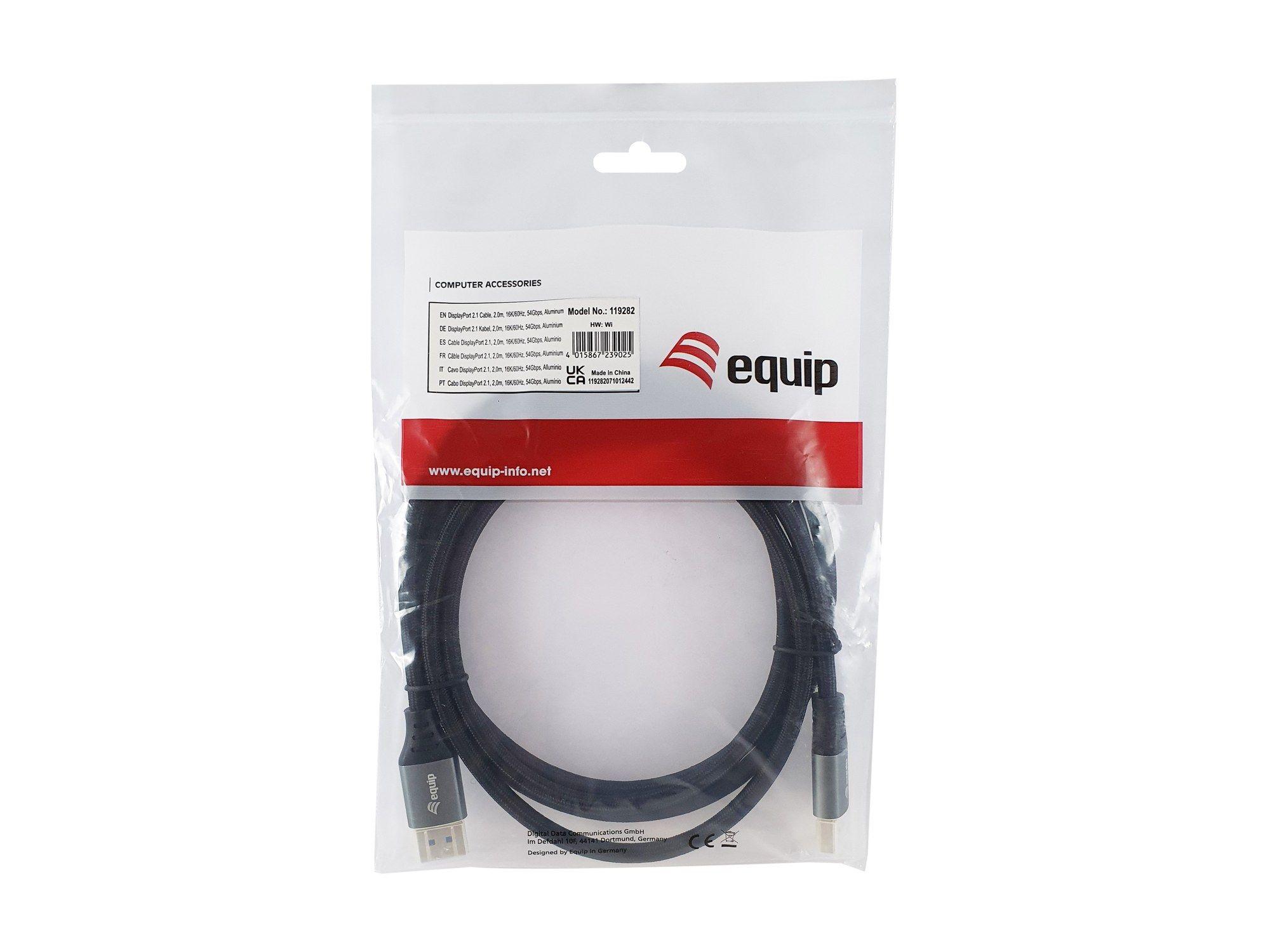 Cabo DisplayPort EQUIP 119282 (2 m - DisplayPort macho, reto - Prateado e Preto), miniatura 5