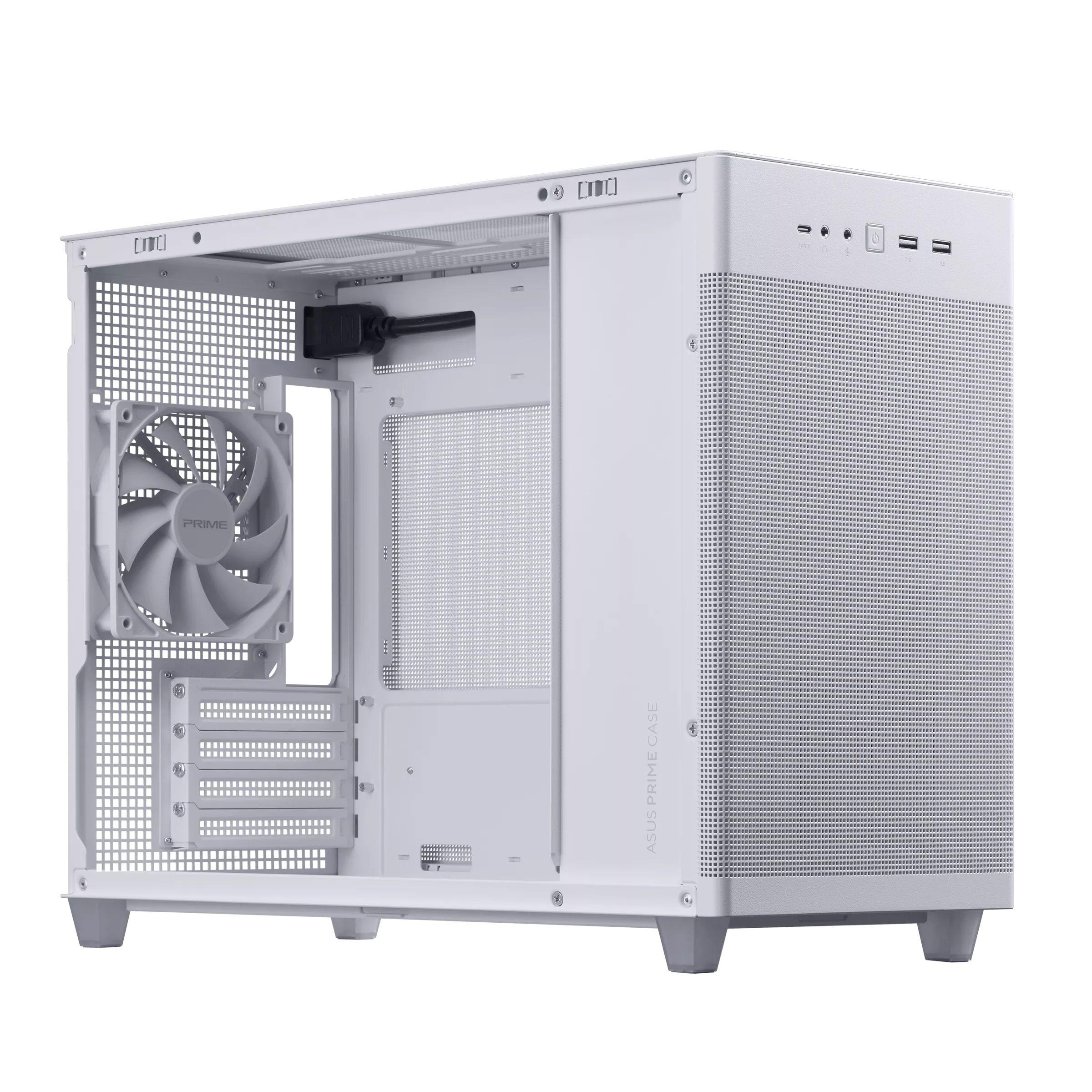 Caixa PC ASUS Prime AP201 Mesh (Micro-ATX, Mini-ITX - Mini Tower - Aço, malha - Branco) — miniatura 6