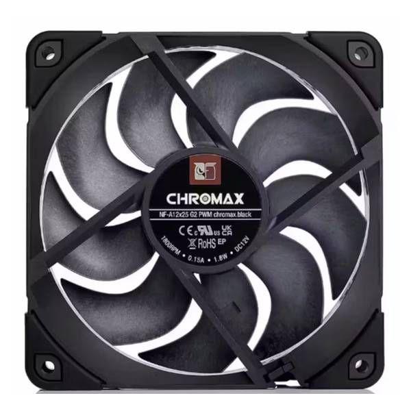 Ventoinha NOCTUA NF-A12x25 G2 PWM chromax.black (1,8 W - Preto), miniatura 3