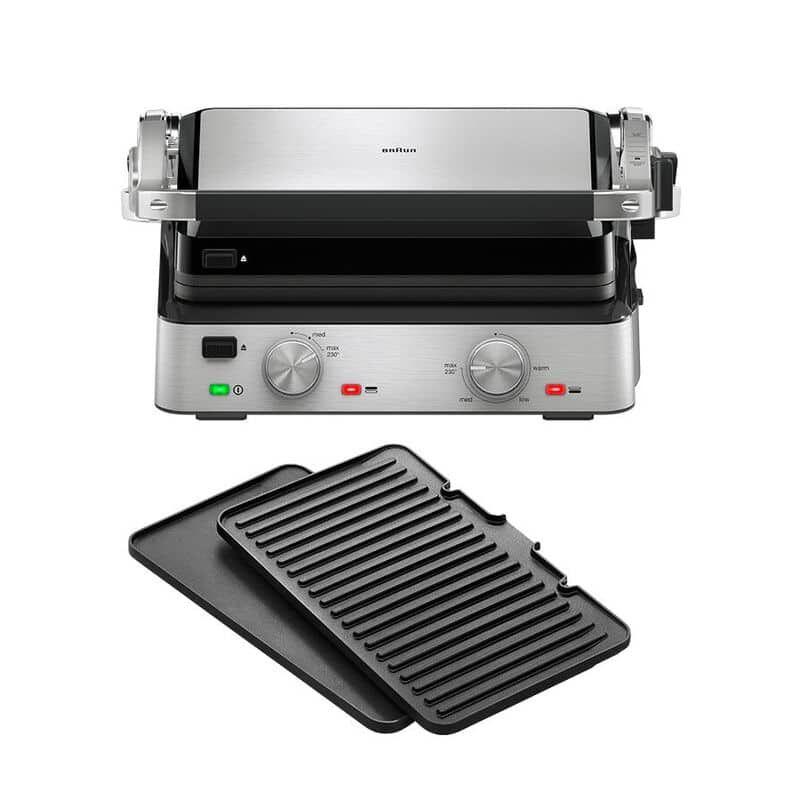 Grelhador Elétrico BRAUN MultiGrill 7 CG7020 (Altura 17,3 cm - Preto/Inox), miniatura 2