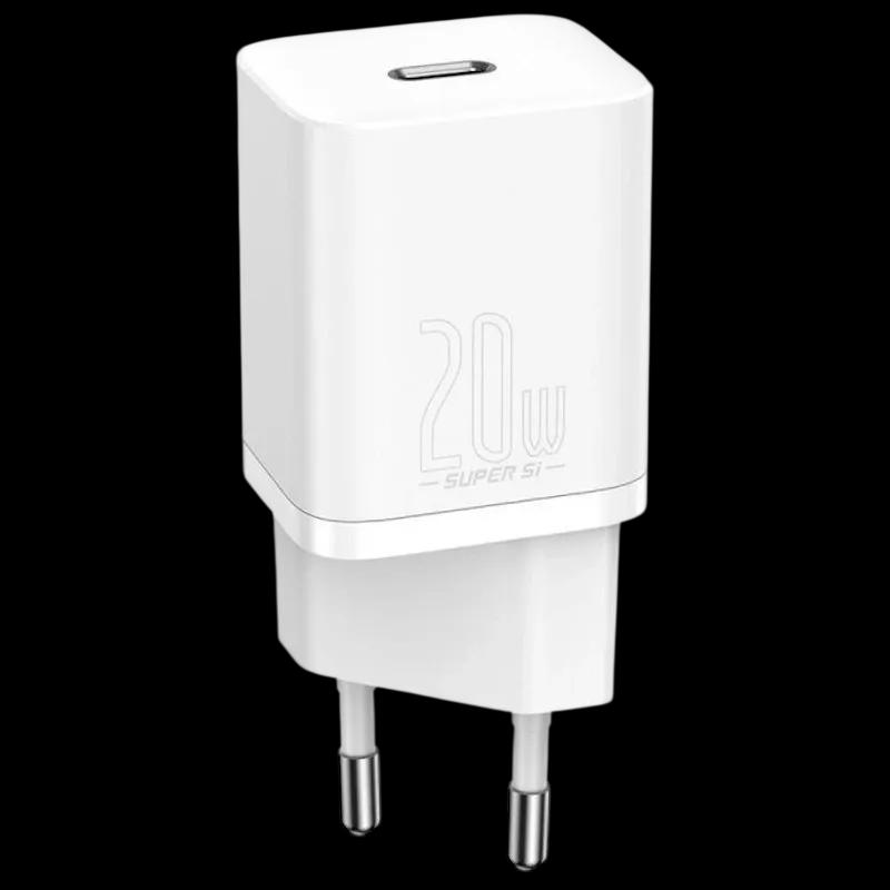 Carregador de Parede BASEUS Super Si CCSUP-B02 (20W - 1 x USB-C - Branco)