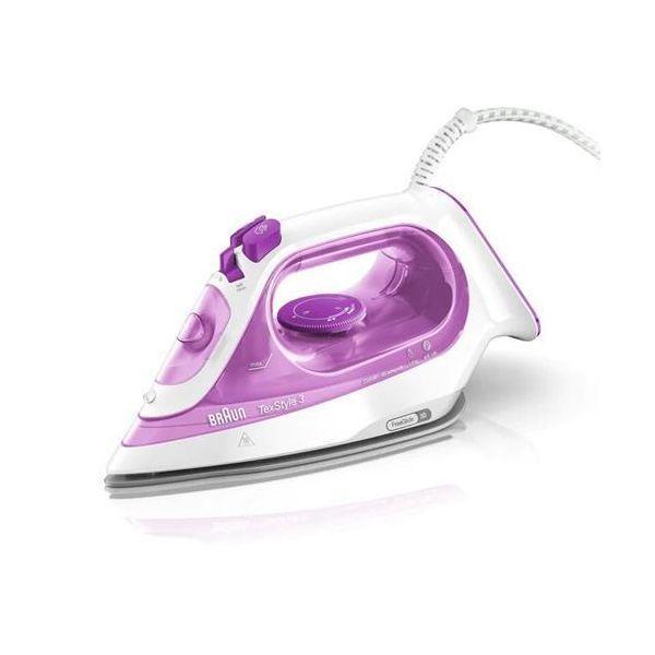 Ferro de Engomar a Vapor BRAUN TexStyle 3 SI3030PU (2300 W - 0,27 l - Base de cerâmica - Rosa), miniatura 2