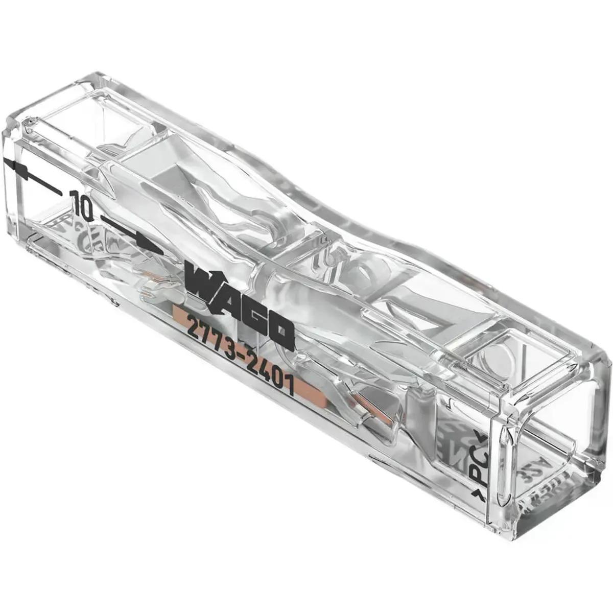 Ligador Rápido WAGO 2773-2401 (Policarbonato - Transparente)