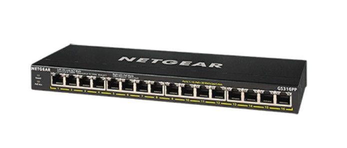 Switch Não Gerido NETGEAR GS316PP-100EUS (Gigabit Ethernet - 1 MB - 32 Gbit/s - Preto) — miniatura 3