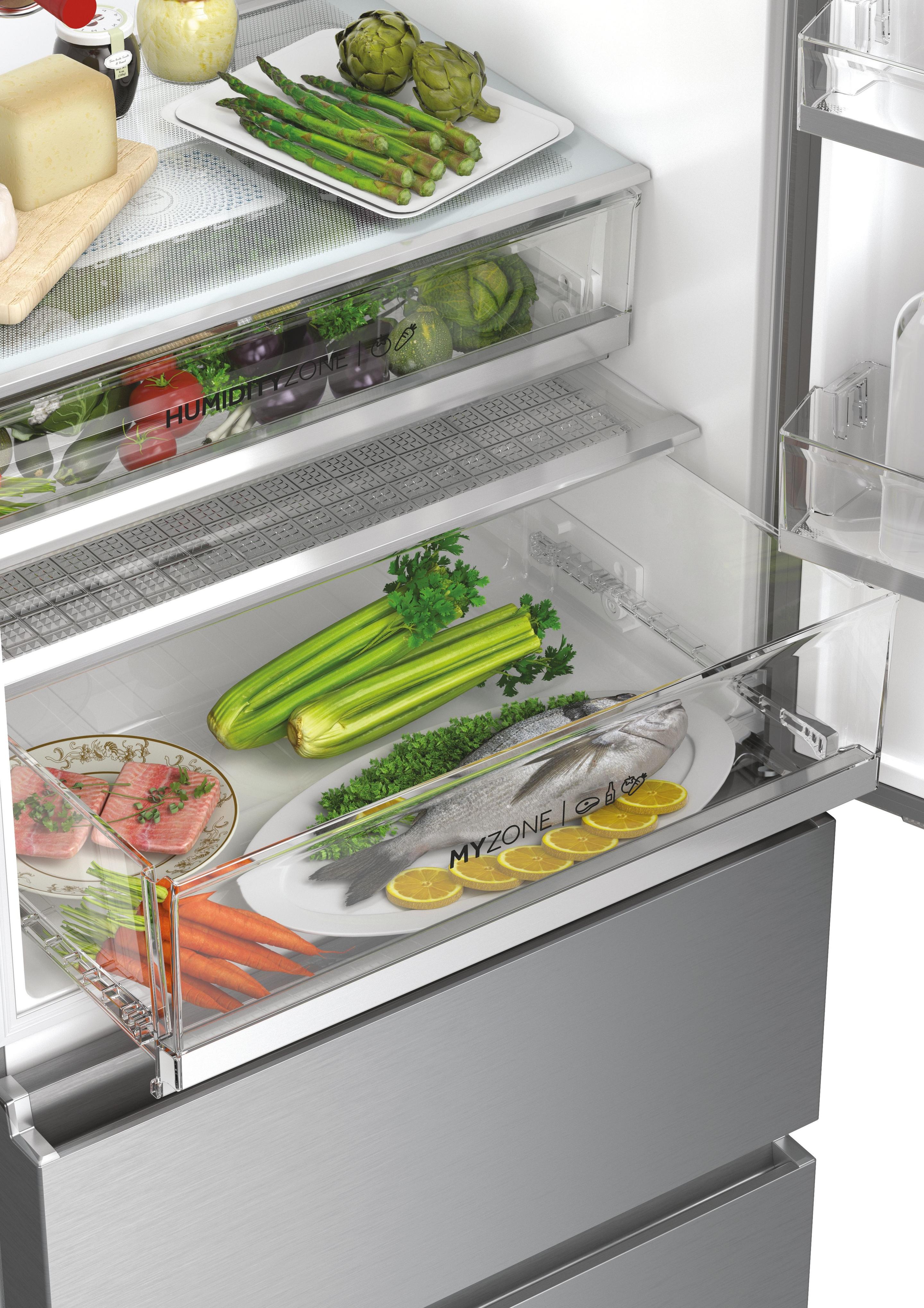 Frigorífico Combinado Independente HAIER HTW7720BNMM (486 l - hOn - 200,6x70x67,5 cm - Prateado) — miniatura 5