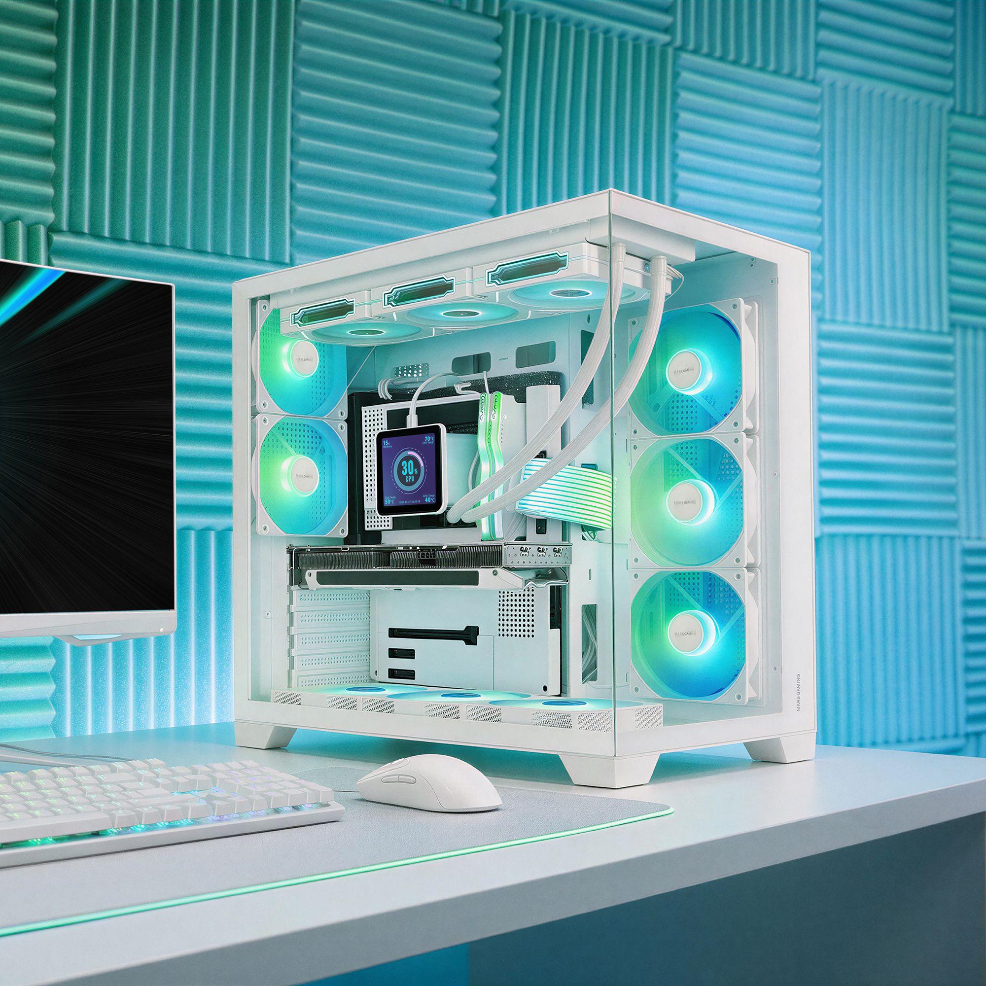 Caixa PC MARS GAMING MCVPROW (ATX, micro ATX, Mini-ITX - Midi Tower - Branco), miniatura 5