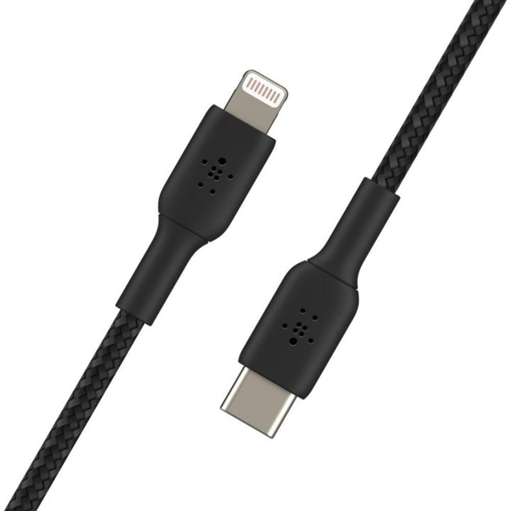 Cabo USB-C para Lightning BELKIN CAA004BT1MBK (1 m - USB-C - Preto)