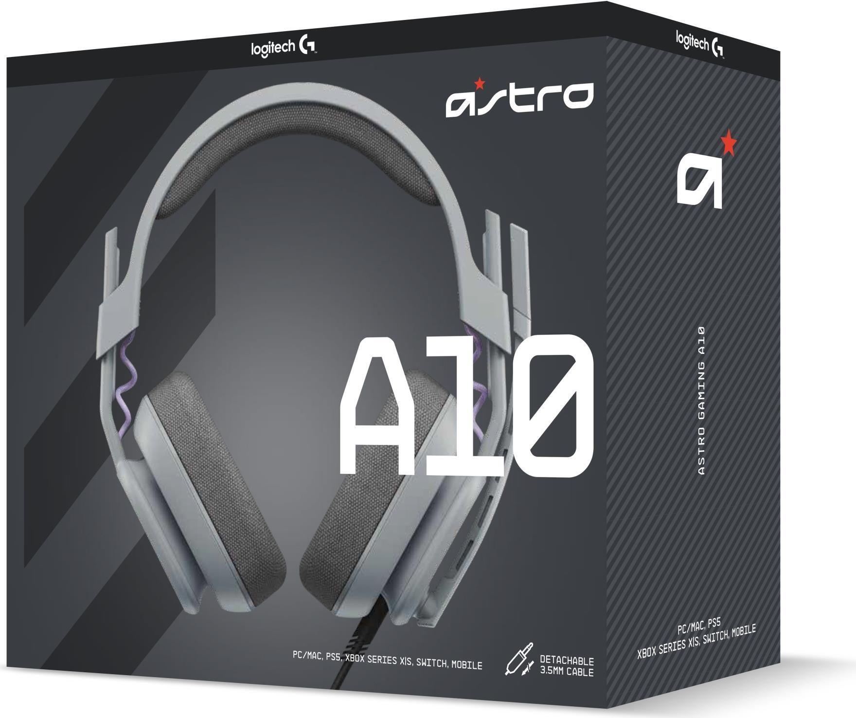 Headset Gaming LOGITECH ASTRO A10 Gen 2 (Binaural - Circum-aural - 3,2 cm - Cinzento)