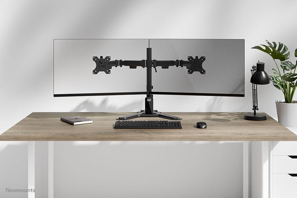 Suporte de Secretária para Dois Monitores NEOMOUNTS DS45-600BL2 (10"-32" - Preto) — miniatura 14