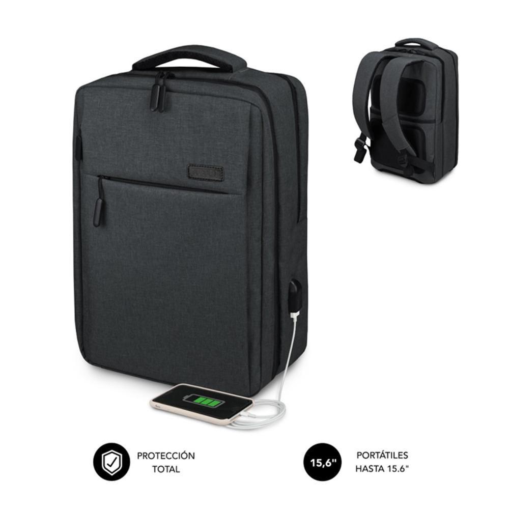 Mochila SUBBLIM Traveller Airpadding (Poliéster - 15,6" - Altura 41 cm - Cinzento)