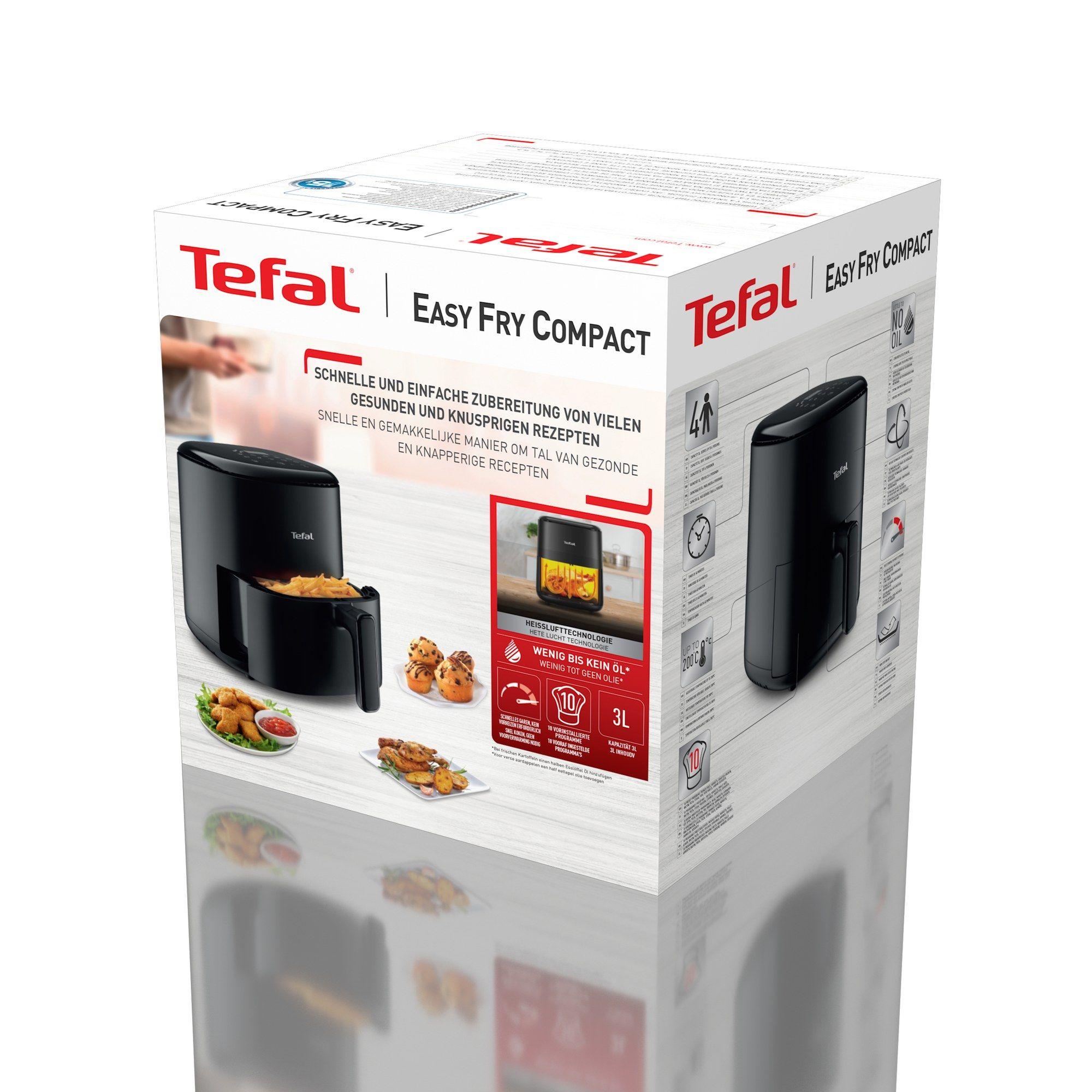Fritadeira a Ar TEFAL EY145810 Easy Fry Compact (1300 W - Toque - Altura 29 cm - Preto), miniatura 13