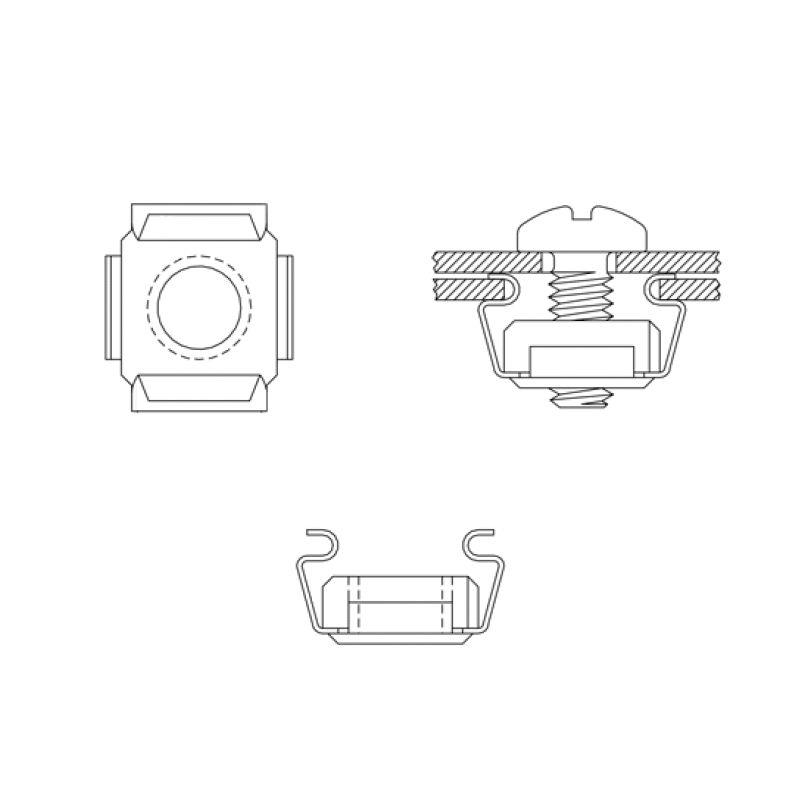 Kit de Montagem para Rack LOGILINK AC0112 (50 unidades - Racks de 19 polegadas - Prateado), miniatura 2