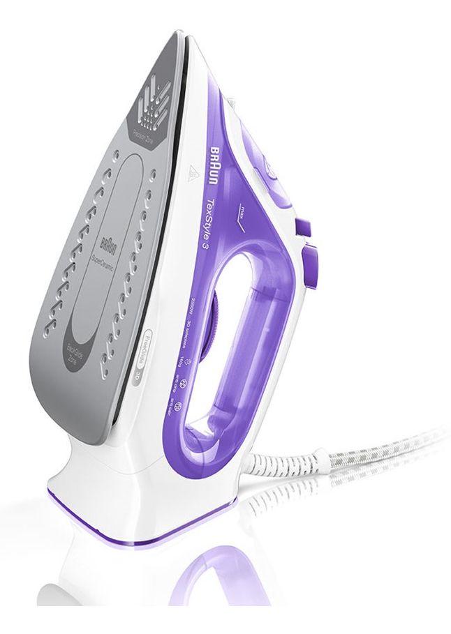 Ferro de Engomar a Vapor BRAUN TexStyle 3 SI3042VI (2350 W - 0,27 l - Base de cerâmica - Roxo/Prateado/Branco) — miniatura 2