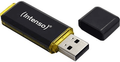 Pen USB INTENSO High Speed Line (USB 3.2 Gen 2 - 250 MB/s - Preto e Amarelo)