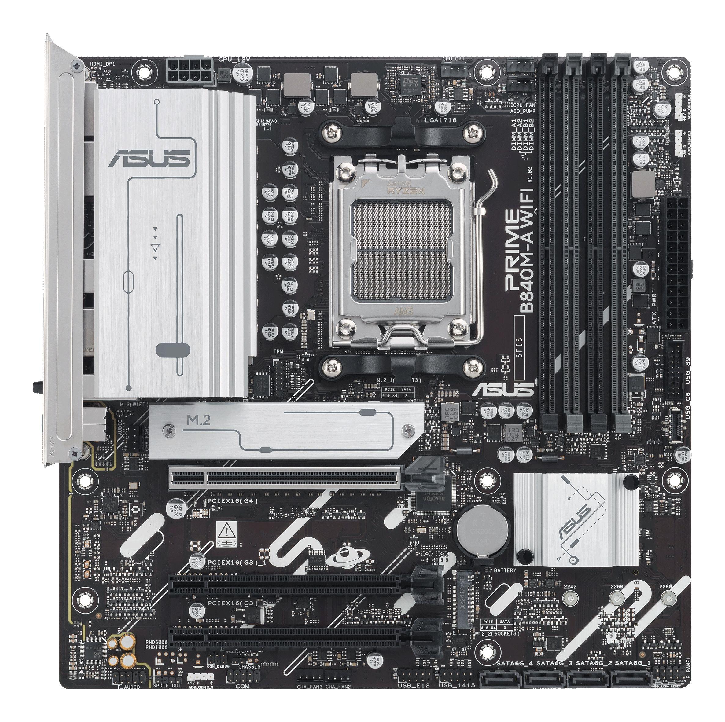 Motherboard ASUS PRIME B840M-A WIFI (AM5 - micro ATX - Duplo canal) — miniatura 2