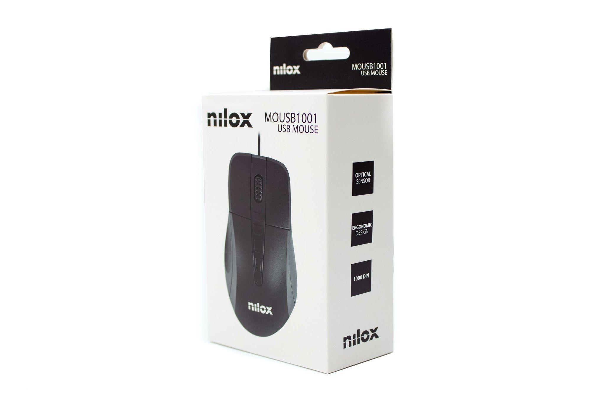 Rato NILOX MOUSB1001 (Mão direita - 1000 DPI - Ótico - Preto), miniatura 5