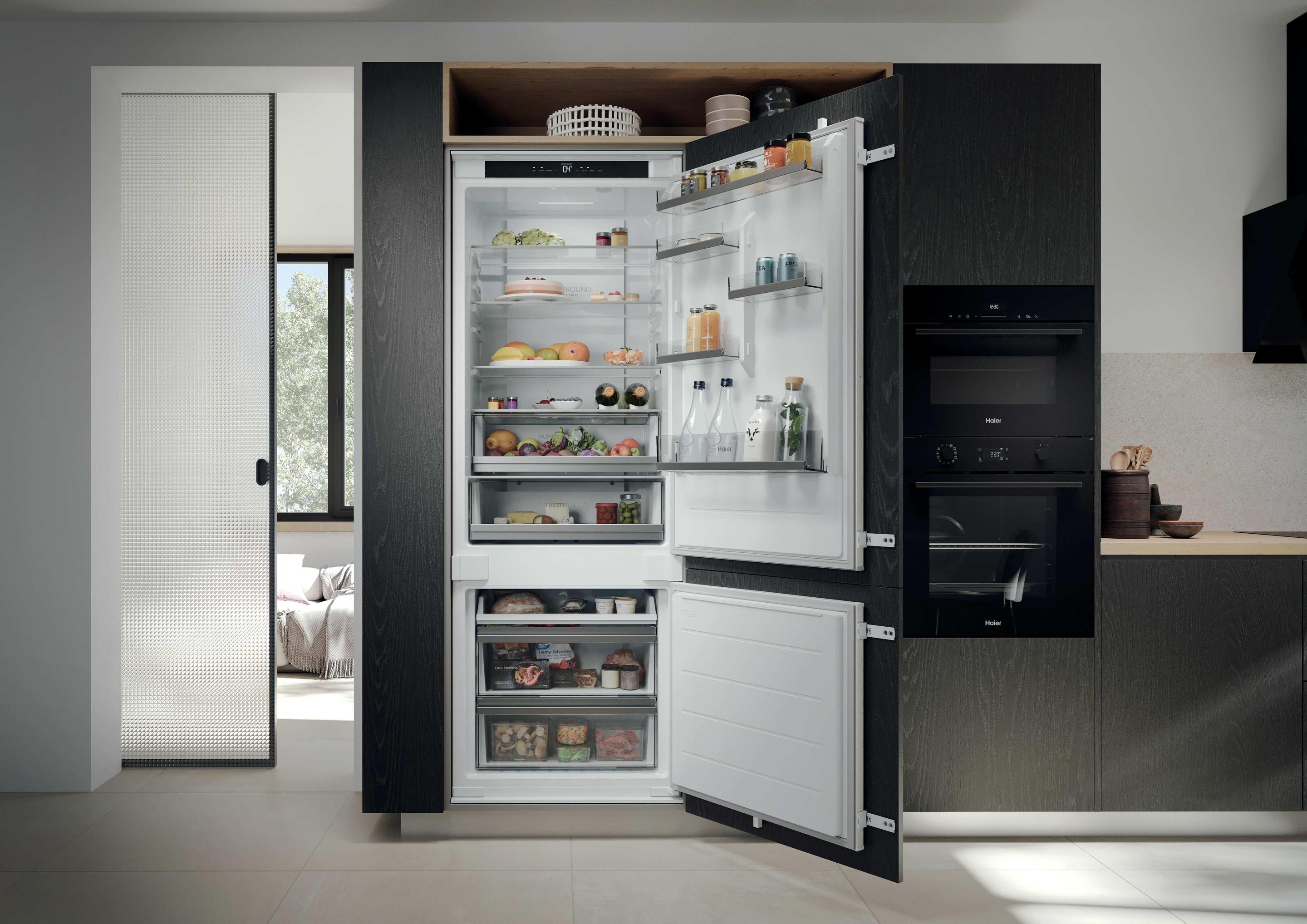 Frigorífico Combinado Encastre HAIER ID Titanium 2 HBQW5719E (382 l - hOn - 193,5x69x55 cm - Branco), miniatura 9
