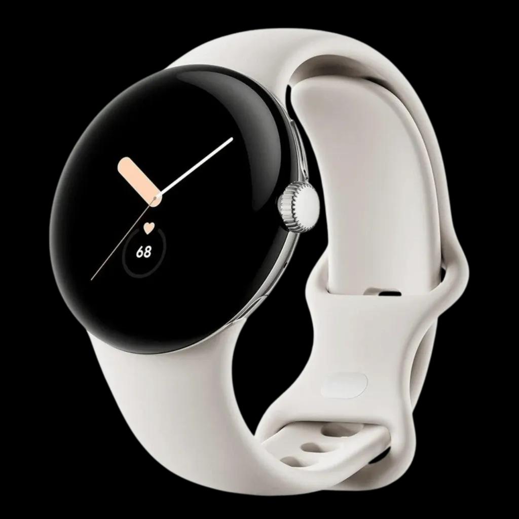Smartwatch GOOGLE Pixel Watch LTE (Android - Prateado Polido com Bracelete Branco Giz) — miniatura 3