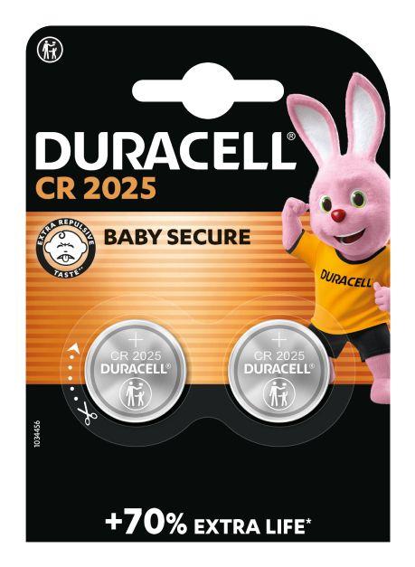 Pack de 2 Pilhas de Botão DURACELL DL2025B2 (Lítio - Prateado)