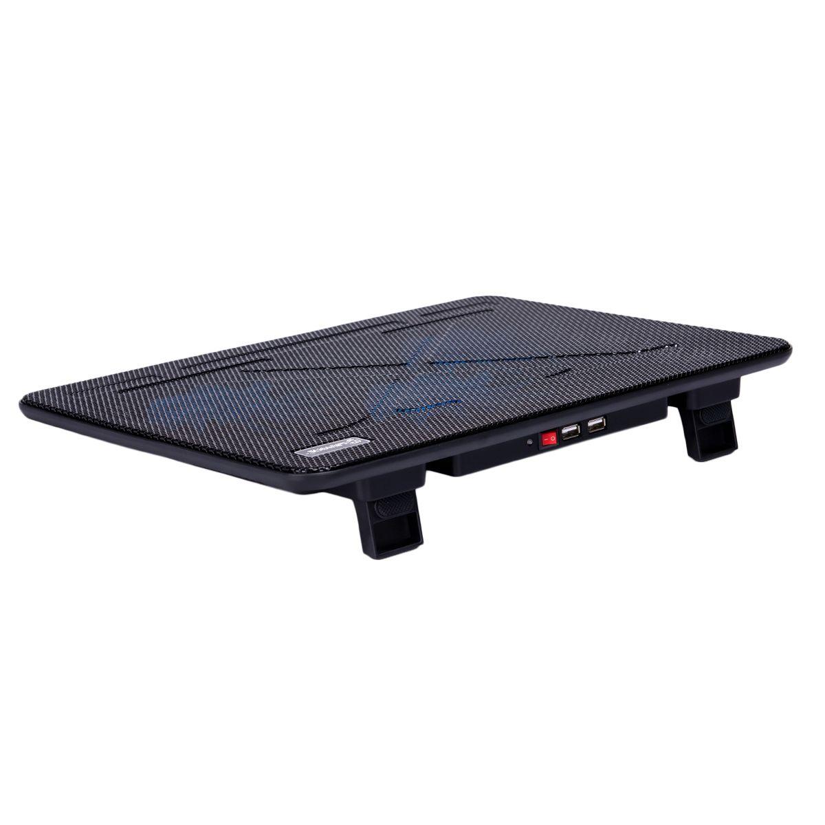 Base de Refrigeração para Portátil UNYKACH CANDY C300 (15,6" - 3 Ventoinhas LED - Preto e Azul) — miniatura 2